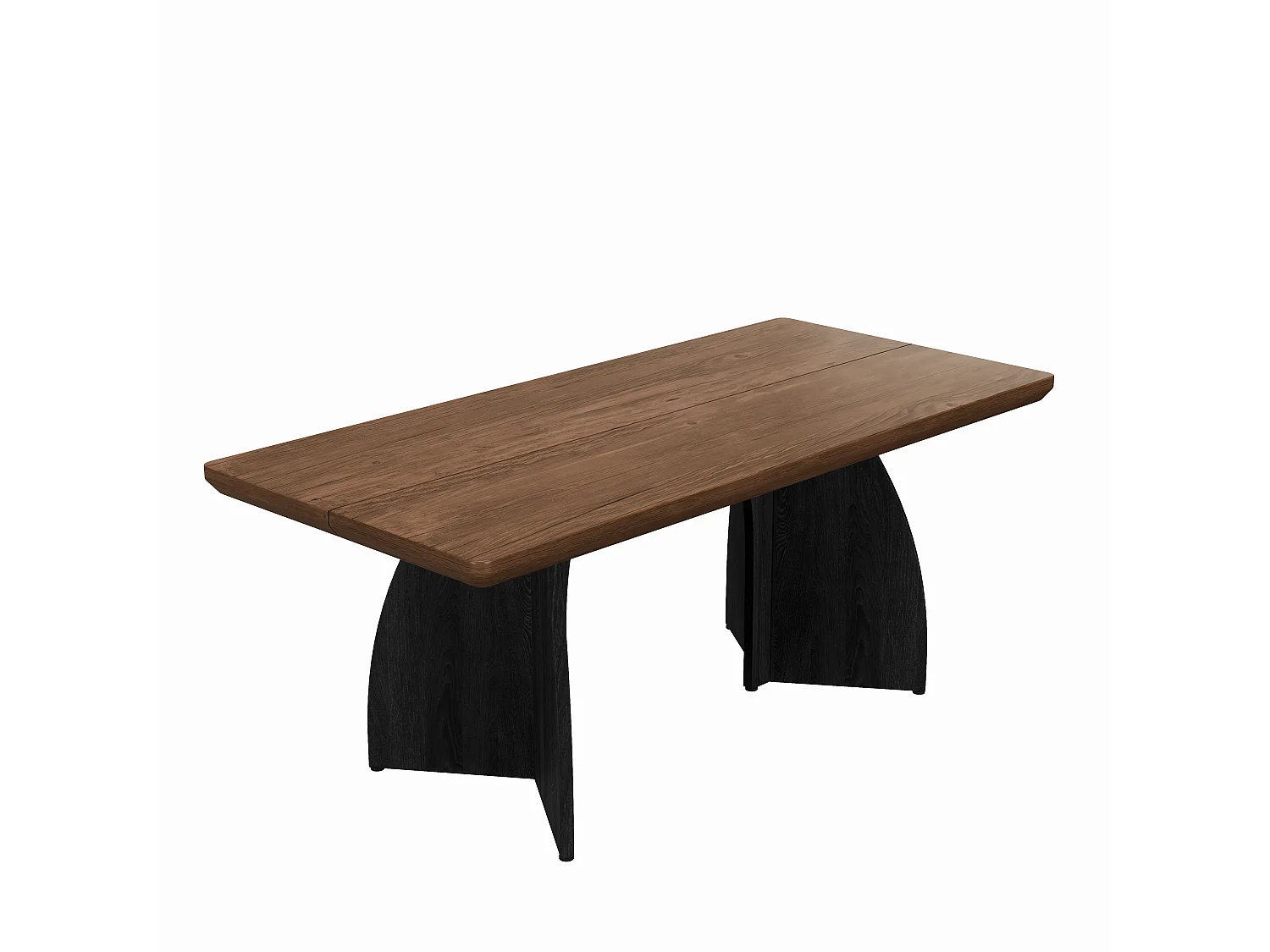 160 cm langer Esstisch für 4 bis 6 Personen mit 4 cm dicker Tischplatte und modernem Design – MDF – 160 x 80 x 76 cm – Walnuss