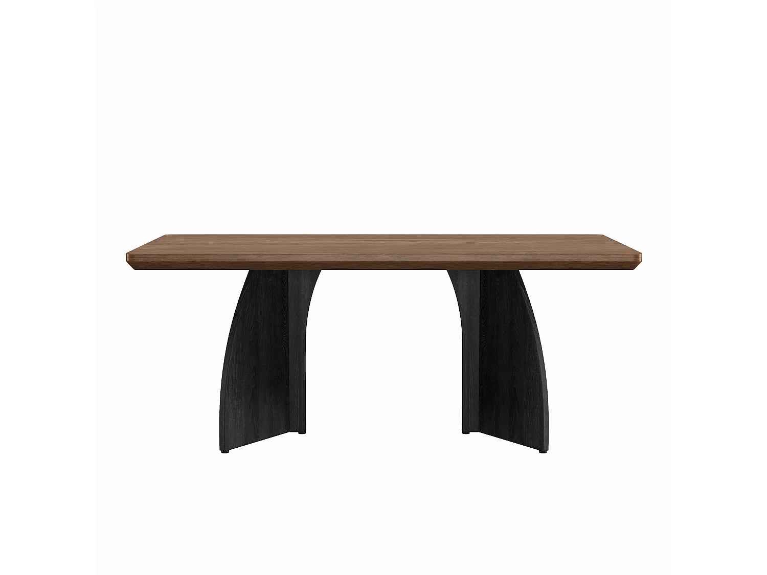 160 cm langer Esstisch für 4 bis 6 Personen mit 4 cm dicker Tischplatte und modernem Design – MDF – 160 x 80 x 76 cm – Walnuss