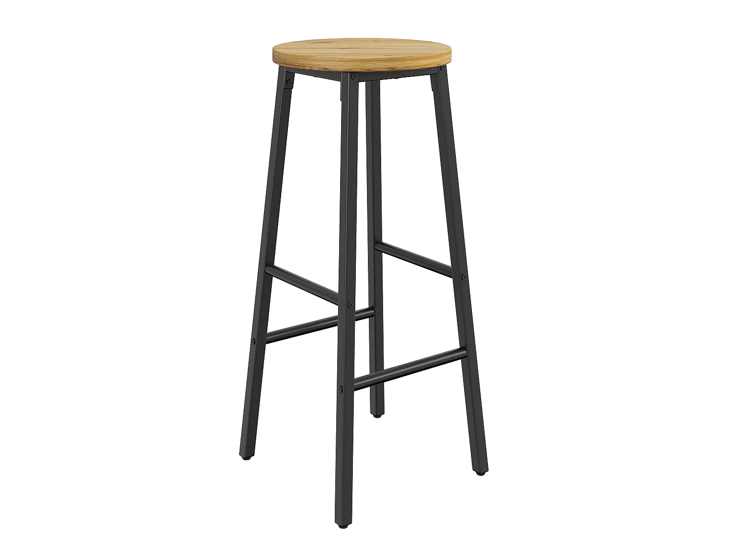 Ensemble table de bar haute extensible avec 2 tabourets, 4 tiroirs et casiers à bouteilles - MDF - 138-204 x 39 x 105 cm - Noir