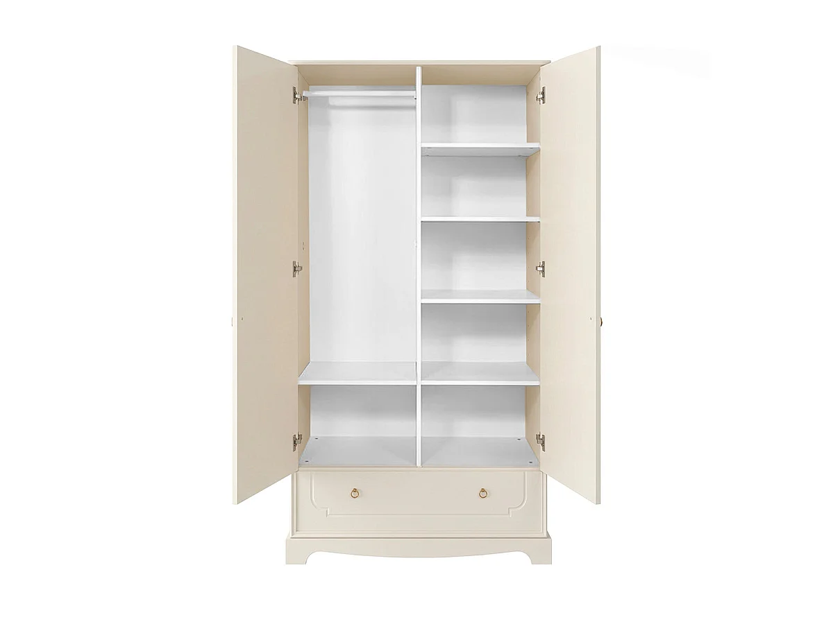 Lit évolutif 70x140 et armoire 2 portes Bellamy Royal Beige