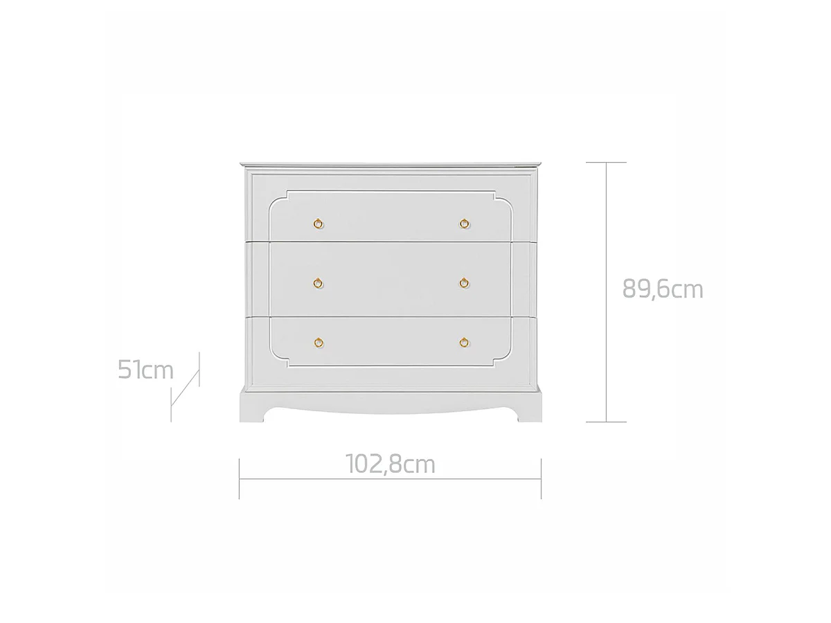 Chambre complète lit évolutif 70x140 commode à langer et armoire 2 portes Bellamy Royal Beige