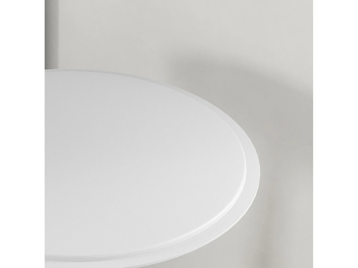 Table de bar table bistro chic style contemporain table ronde hauteur réglable 67-93 cm Ø 63 cm plateau pivotant 360° métal chromé PVC blanc