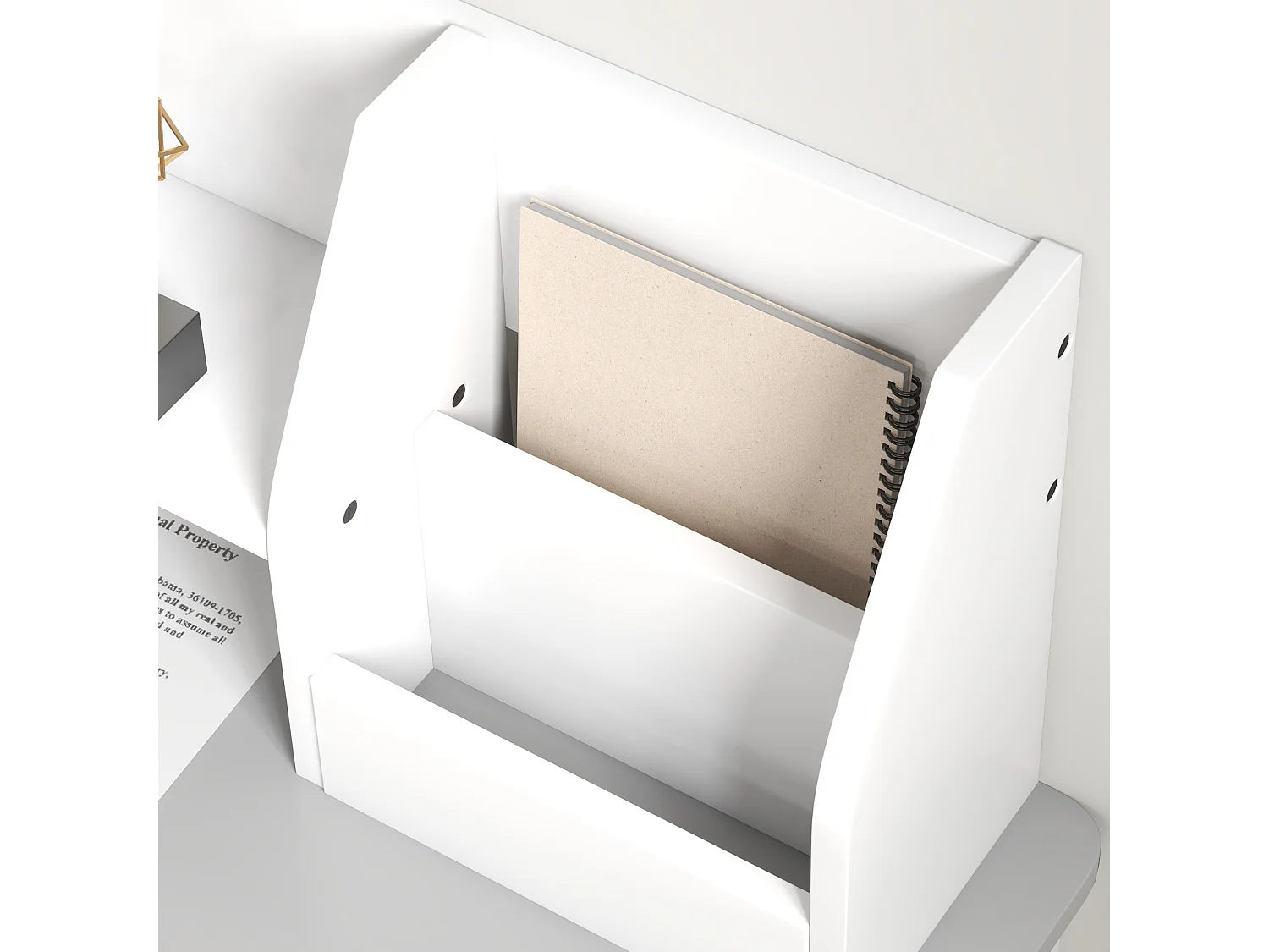 Bureau enfant multi-rangement - ensemble bureau, chaise, étagère - tiroir, plateau coulissant, 2 niches, 2 étagères, 2 présentoirs livres - gris