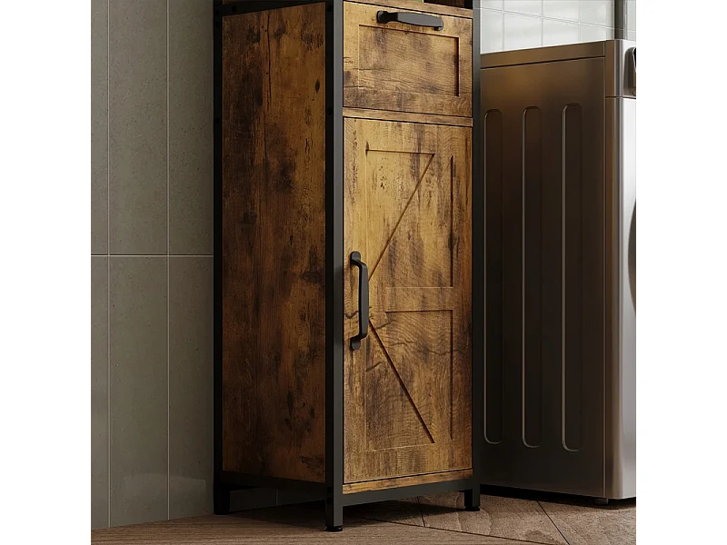 Szafka słupek do łazienki pokoju regał z szufladą półkami loft 169cm outlet