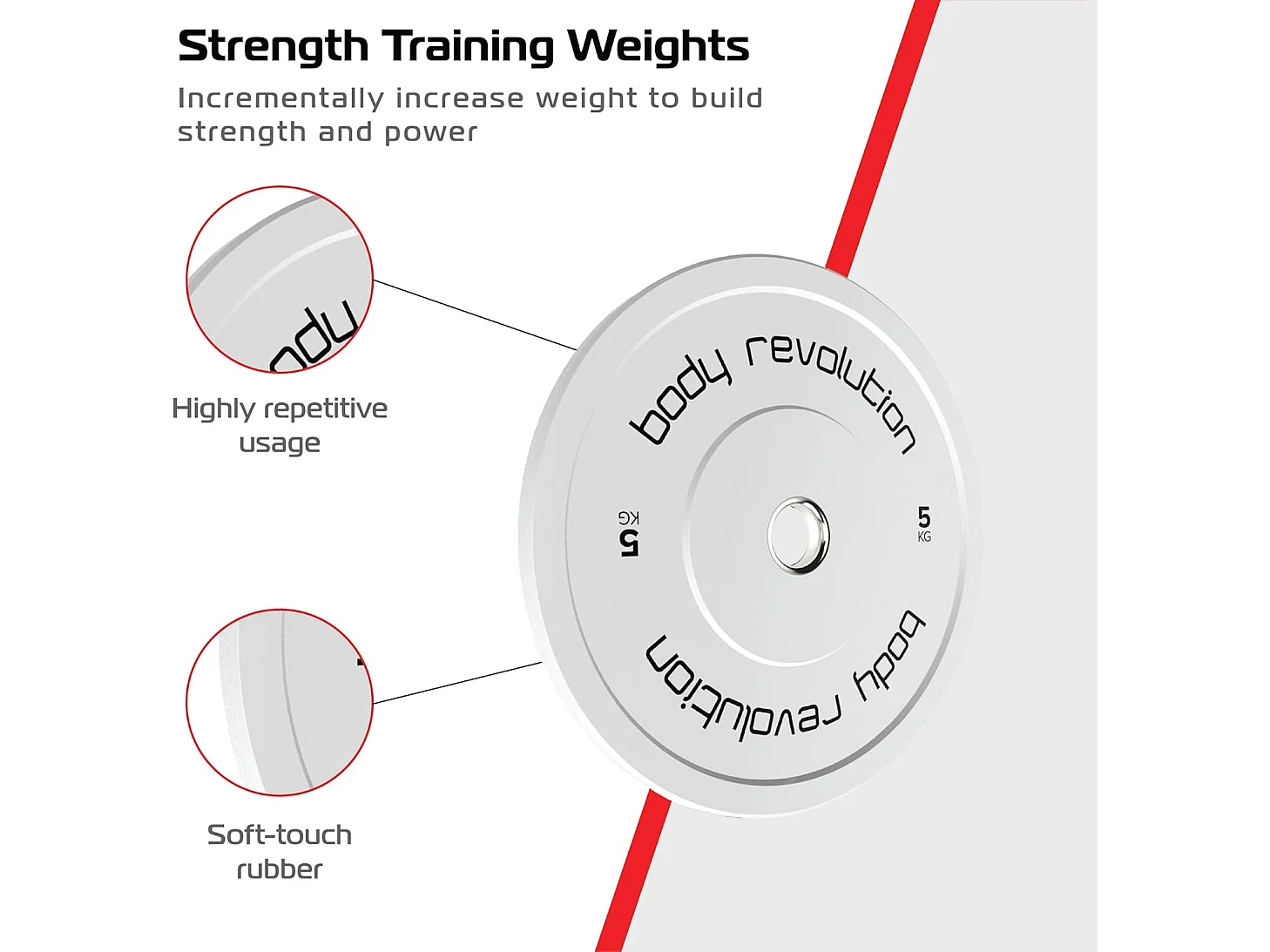 Body Revolution Olympic Bumper Plates Colour 5kg pair