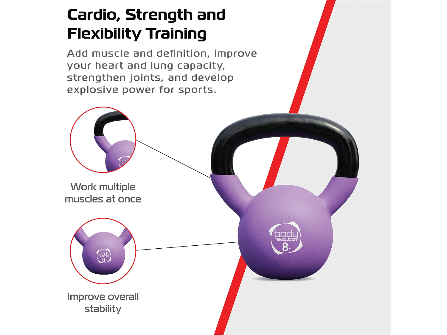 Body Revolution Neoprene Kettlebells 8kg