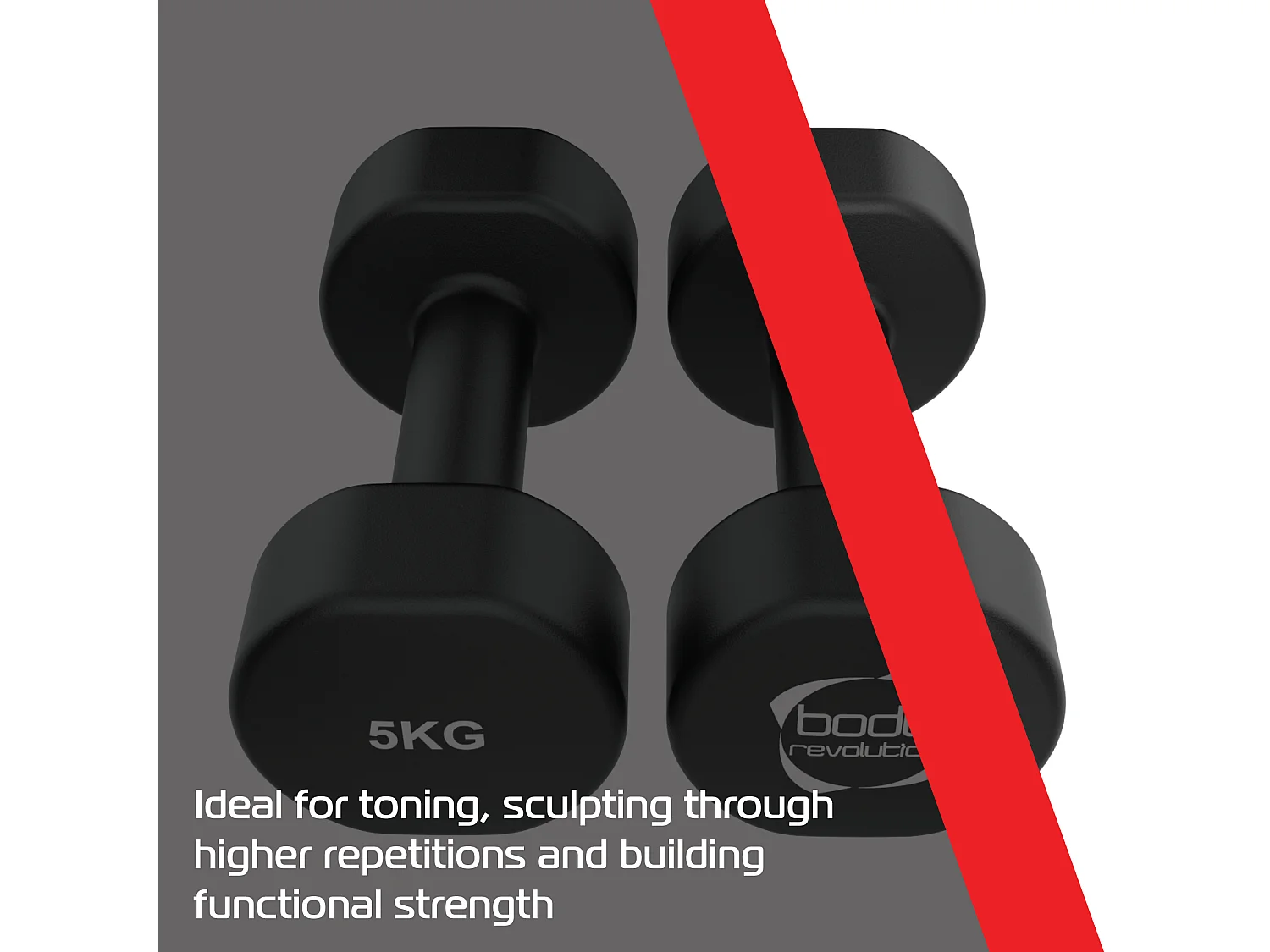 2 x 5KG Neoprene dumbbells