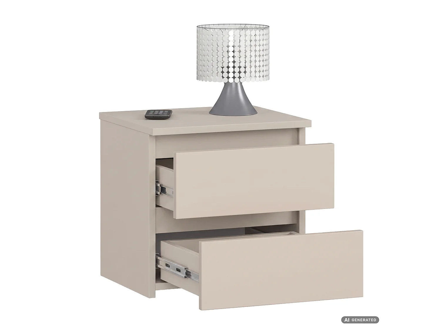 Table de chevet CL2 Cachemire 40 cm 2 tiroirs 40x35x40 cm