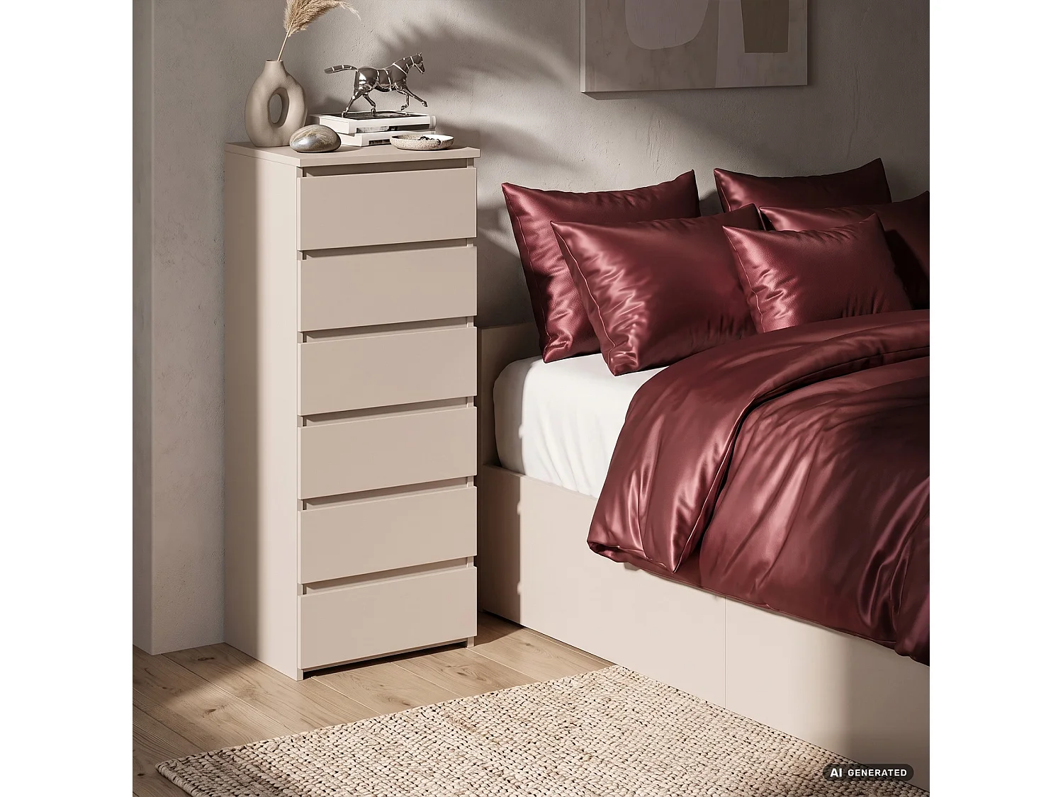 Ladekast CL6 Kasjmier, 6 laden, 40x35x109 cm
