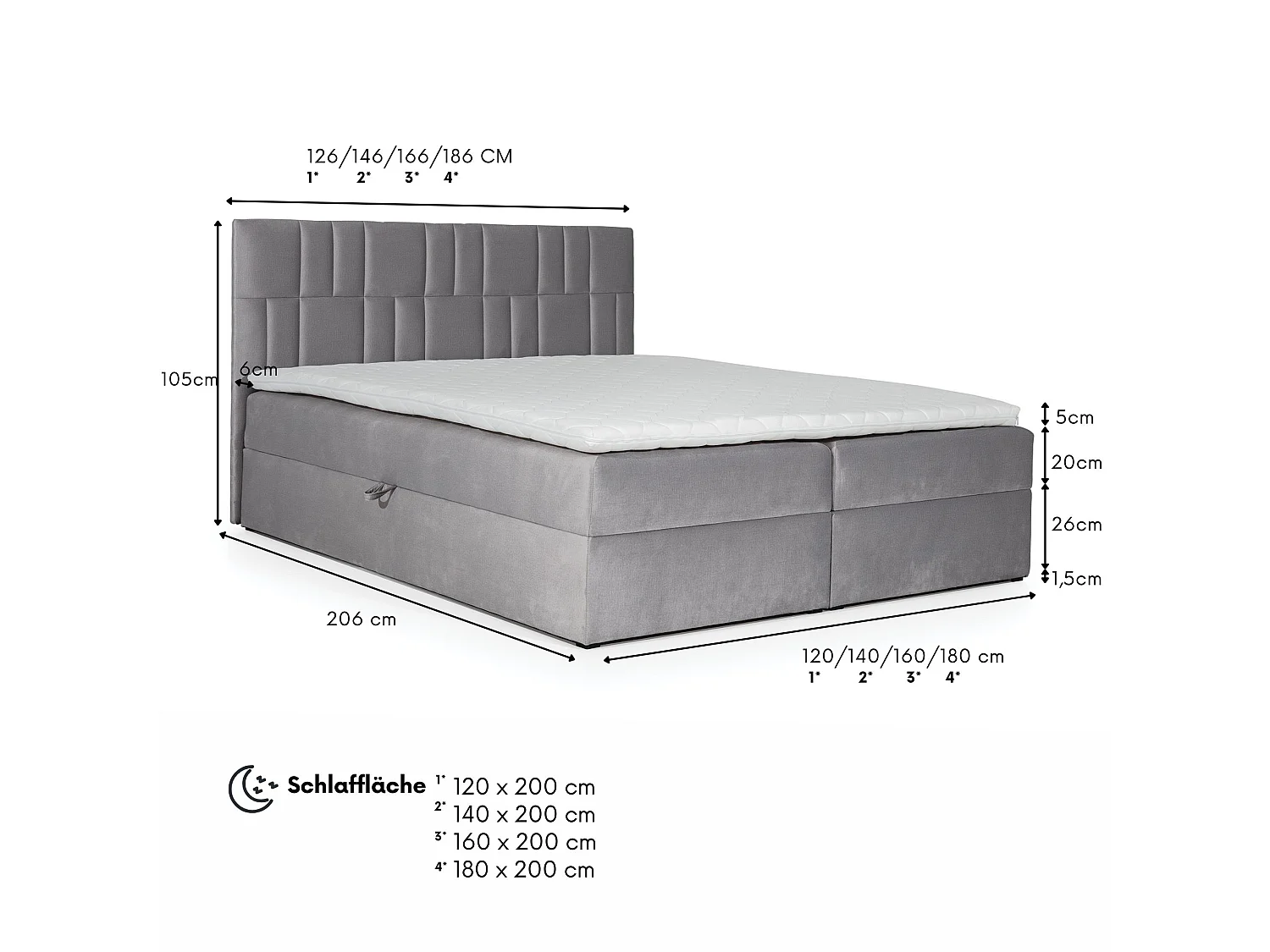Boxspringbed TEO1 160x200 met opbergbakken|Topper|Tweepersoonsbed|Bonellmatras|Gestoffeerd bed|Bed|Slaapkamer-Oudroze