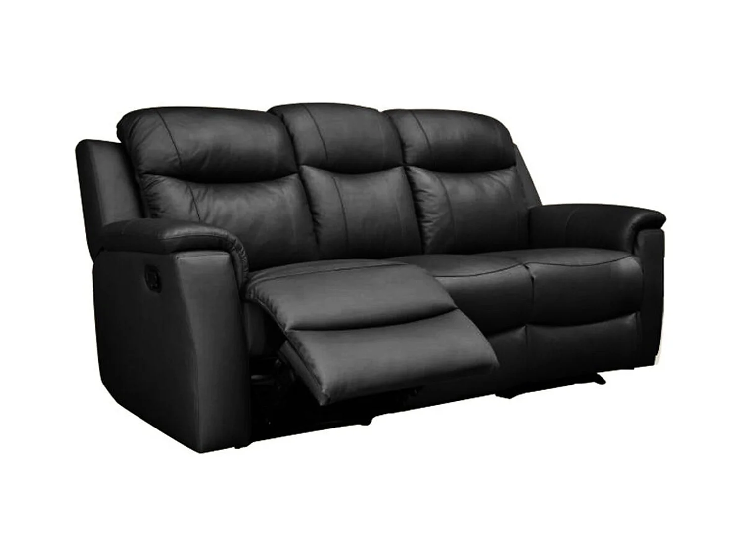Relaxsofa Leder 3-Sitzer - Schwarz - EVASION