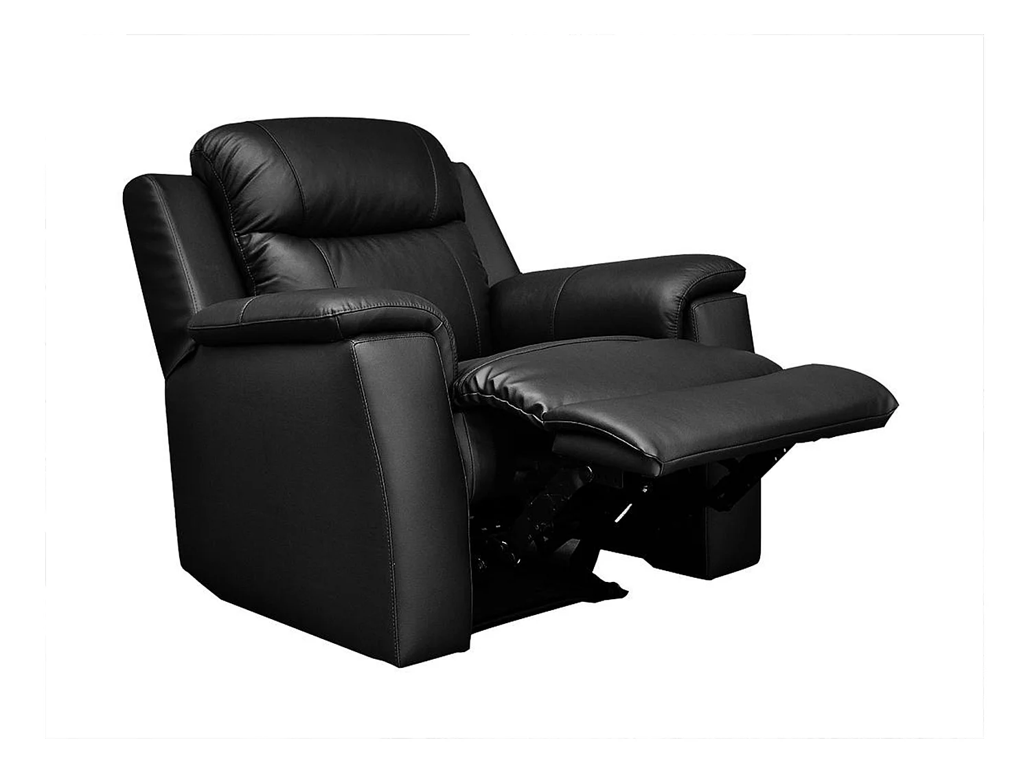 Cadeirão relax em pele Preto - EVASION