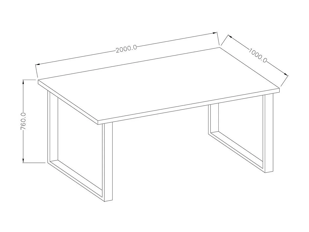 Table 8 personnes pour salle à manger collection MILO coloris chêne.