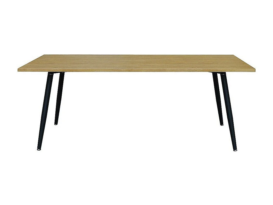 Table 200 x 100 Collection SILVA pieds métal et plateau effet bois. Table design.