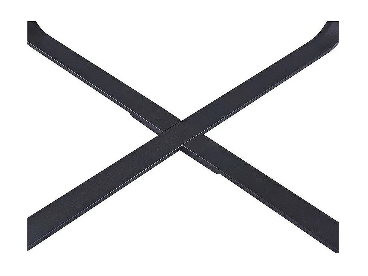 Table à manger NOVES – Ronde diamètre 120 cm – Effet bois et pieds noirs – Style moderne