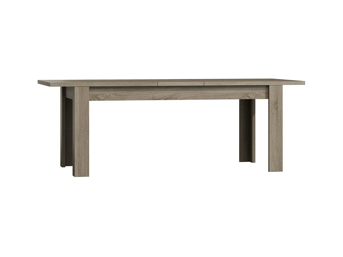 Mesa extensível para sala de jantar FARRA. Dimensões 180cm com extensão de 40cm. Cor Oak Canyon, carvalho claro.