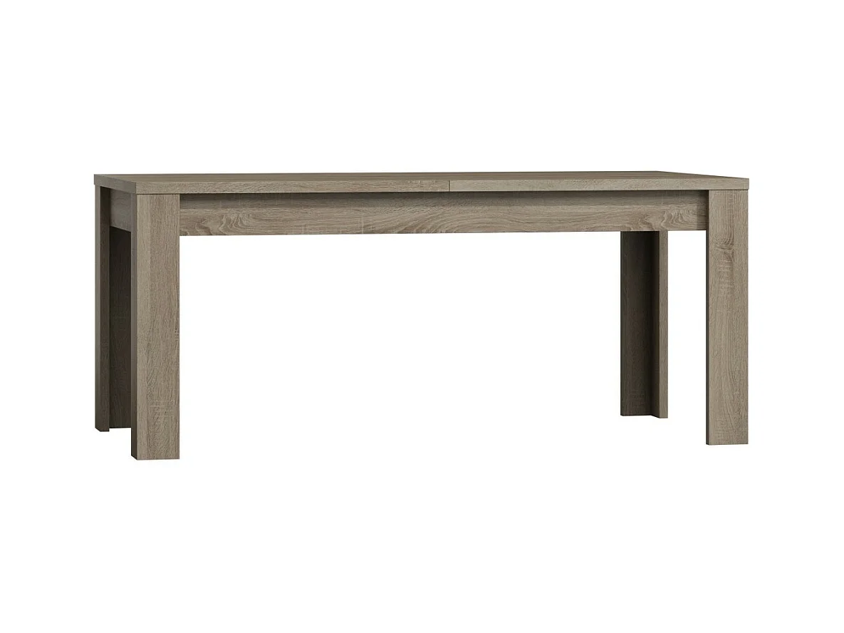 Mesa extensível para sala de jantar FARRA. Dimensões 180cm com extensão de 40cm. Cor Oak Canyon, carvalho claro.