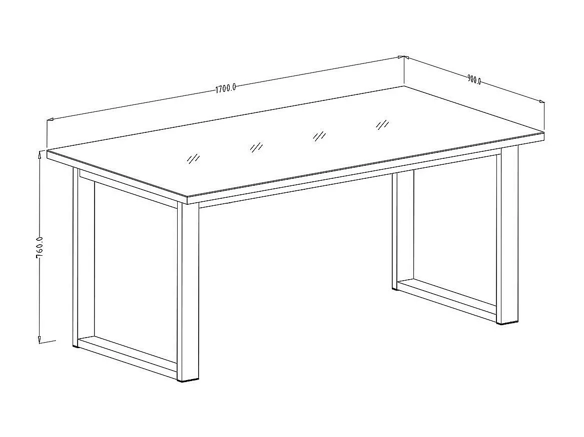 Table extensible pour salle à manger MILO 170-220cm, coloris chêne