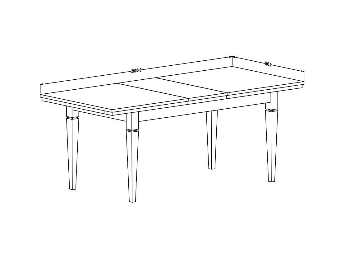 Table extensible jusqu'à 240cm pour salle à manger Collection ASSIA. Coloris vert et chêne