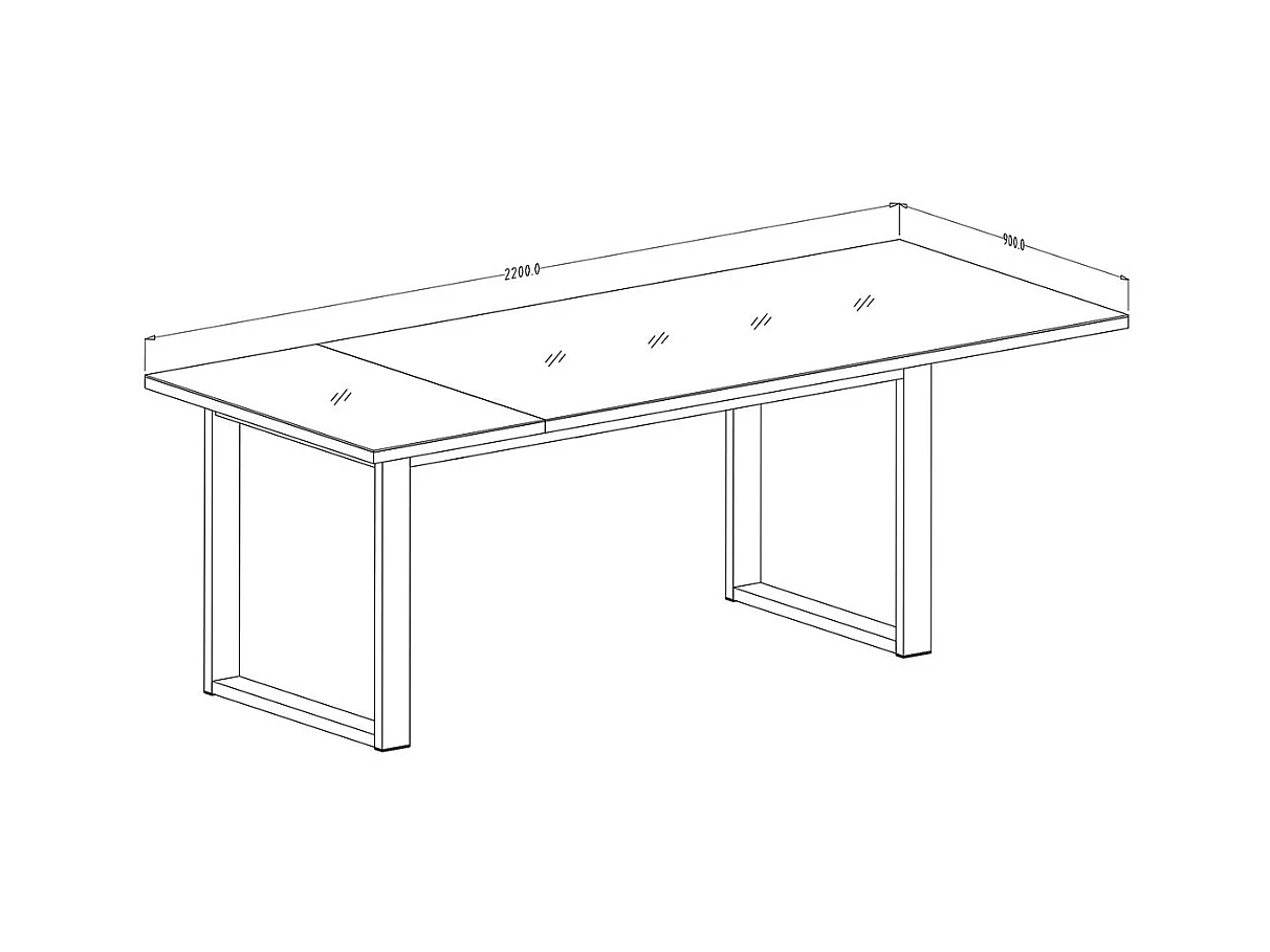 Table extensible pour salle à manger MILO 170-220, coloris chêne foncé
