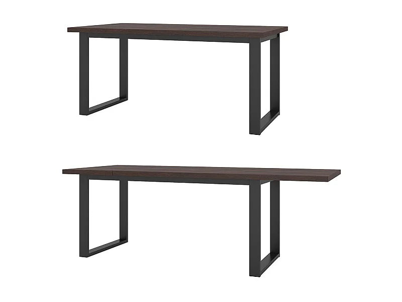 Table extensible pour salle à manger MILO 170-220, coloris chêne foncé