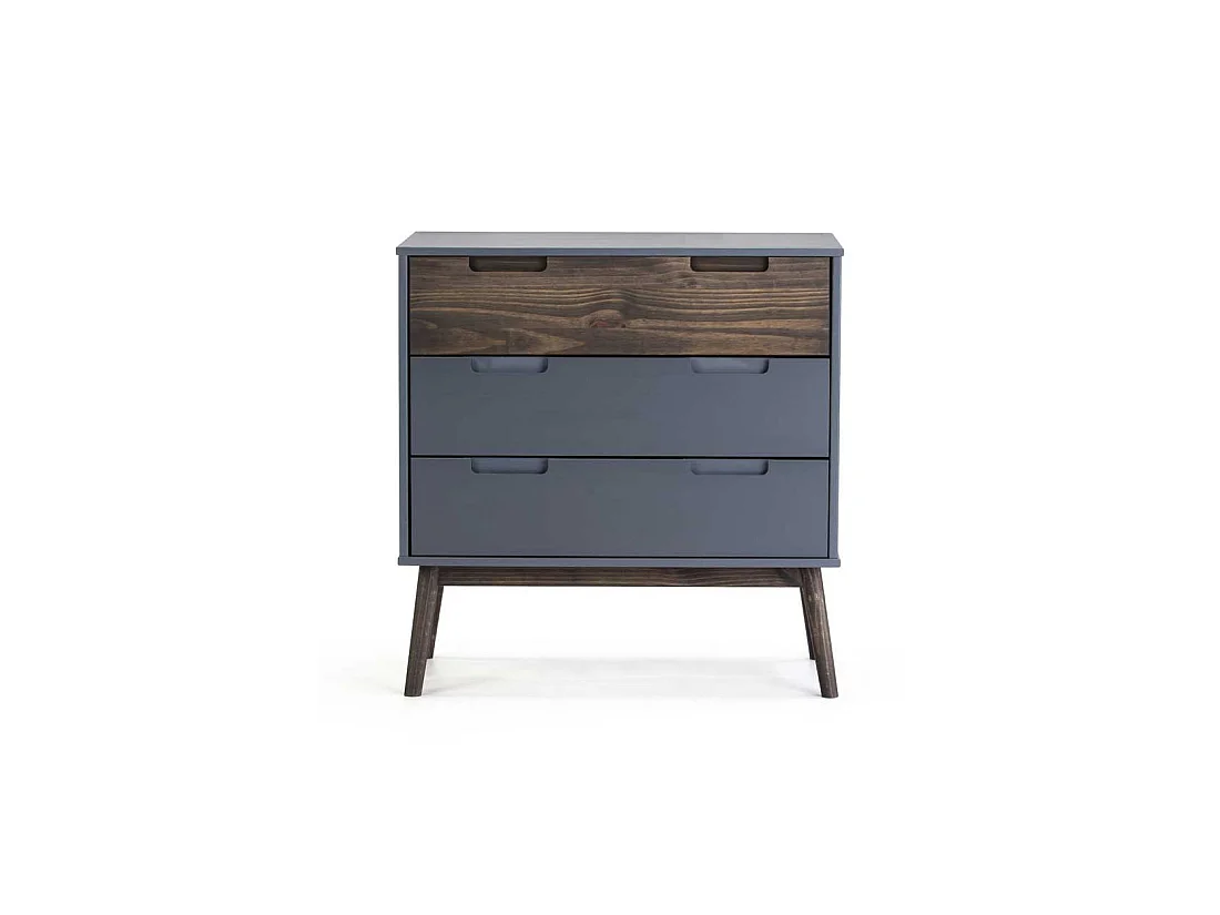 Commode 3 tiroirs Gris Anthracite - HINA