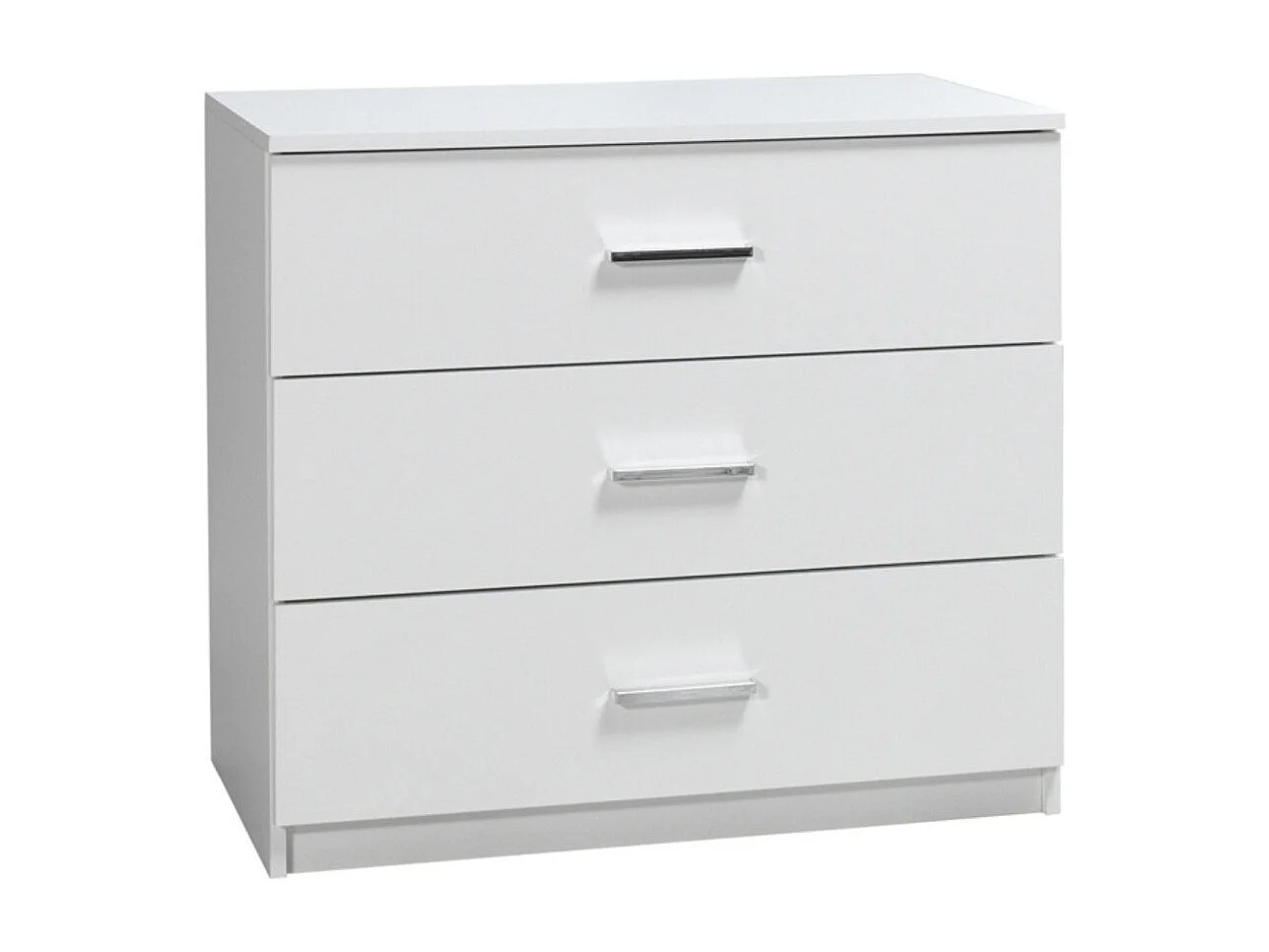 Commode PANAREA – 3 tiroirs blanc laqué design moderne
