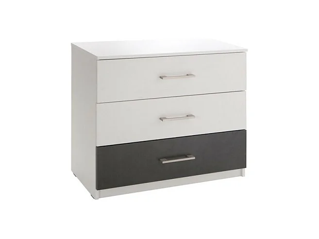 Commode RENATO coloris blanc – 3 tiroirs