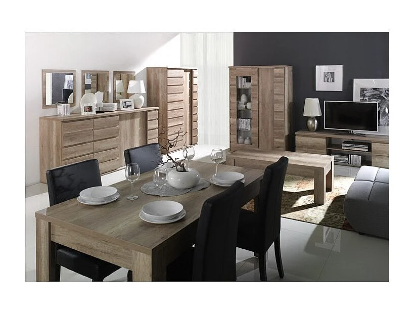 Table basse 135 x 68 cm - Collection ROMI - chêne Dab Canyon