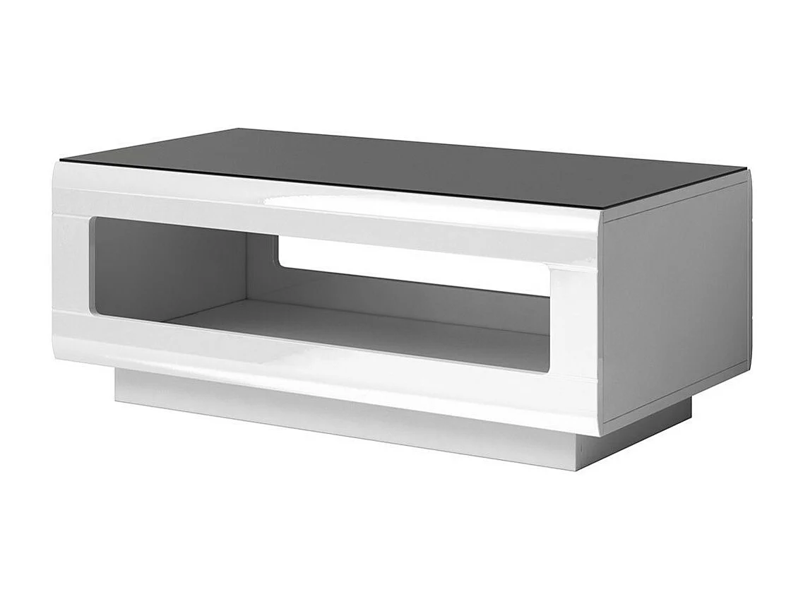 Mesa de centro design coleção BREDA na cor branca brilhante. Móvel ideal para sua sala de estar.