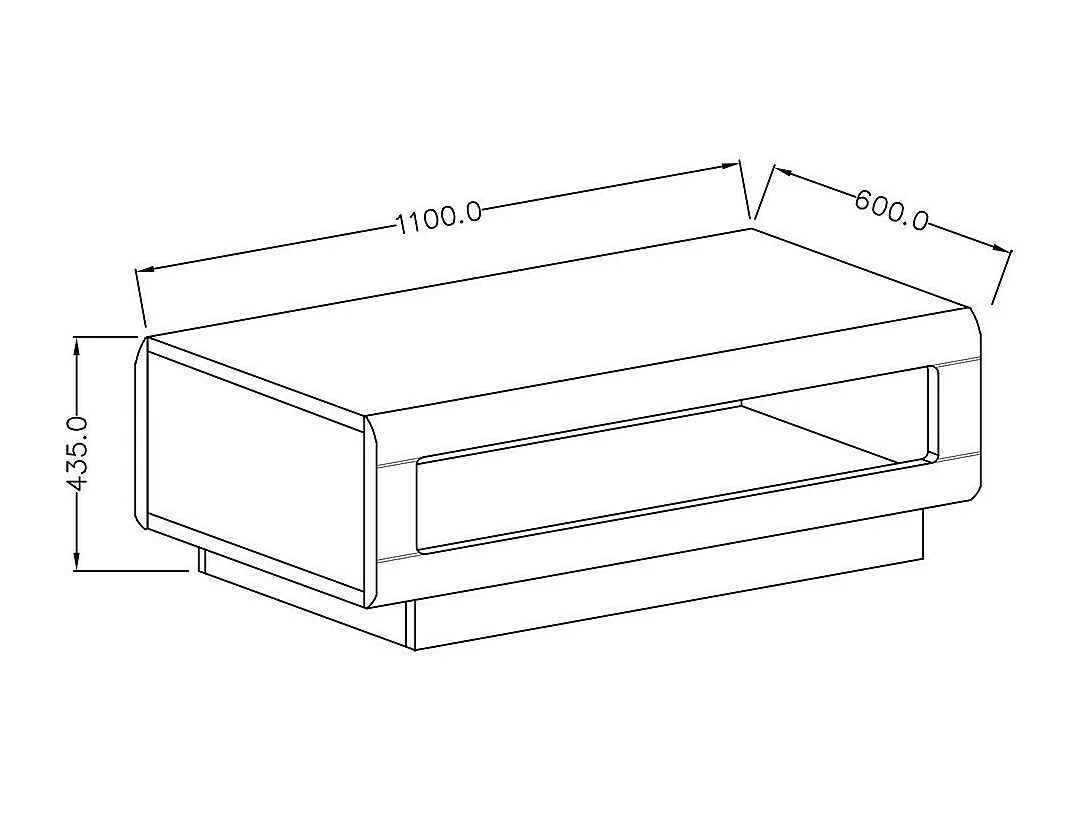 Mesa de centro design coleção BREDA na cor branca brilhante. Móvel ideal para sua sala de estar.