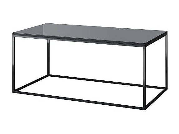 Tavolino da salotto design collezione ZANTE. Colore nero e grigio lucido.