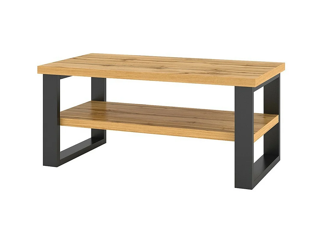 Design-Couchtisch aus der MILO-Kollektion in Eichenfarbe. Ideales Möbelstück für Ihr Wohnzimmer.