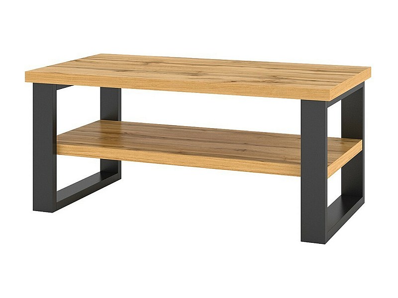 Mesa baja de diseño colección MILO color roble. Mueble ideal para tu salón.