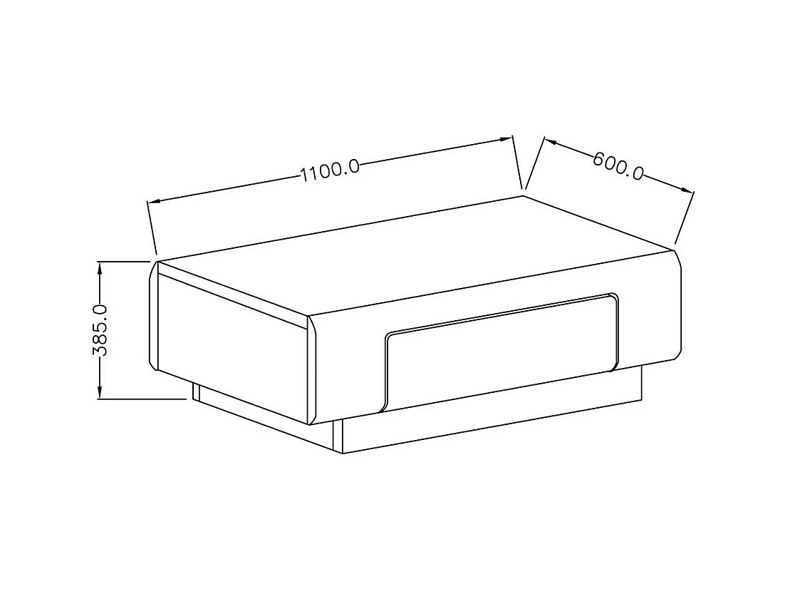 Mesa baja colección OHIO. Mueble tipo CONTEMPORÁNEO en colores gris y roble.