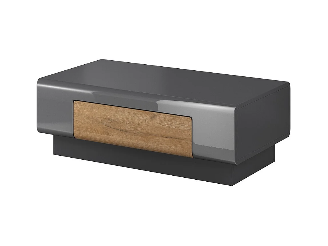 Salontafel collectie OHIO. Meubelstuk in de stijl CONTEMPORAIN, kleuren grijs en eiken.