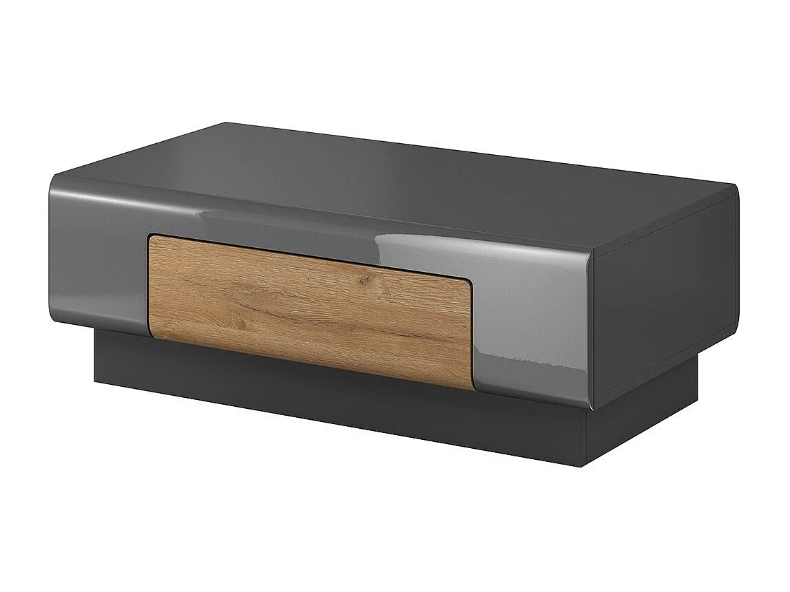 Table basse OHIO – Gris et chêne – 110x60 cm – Style contemporain