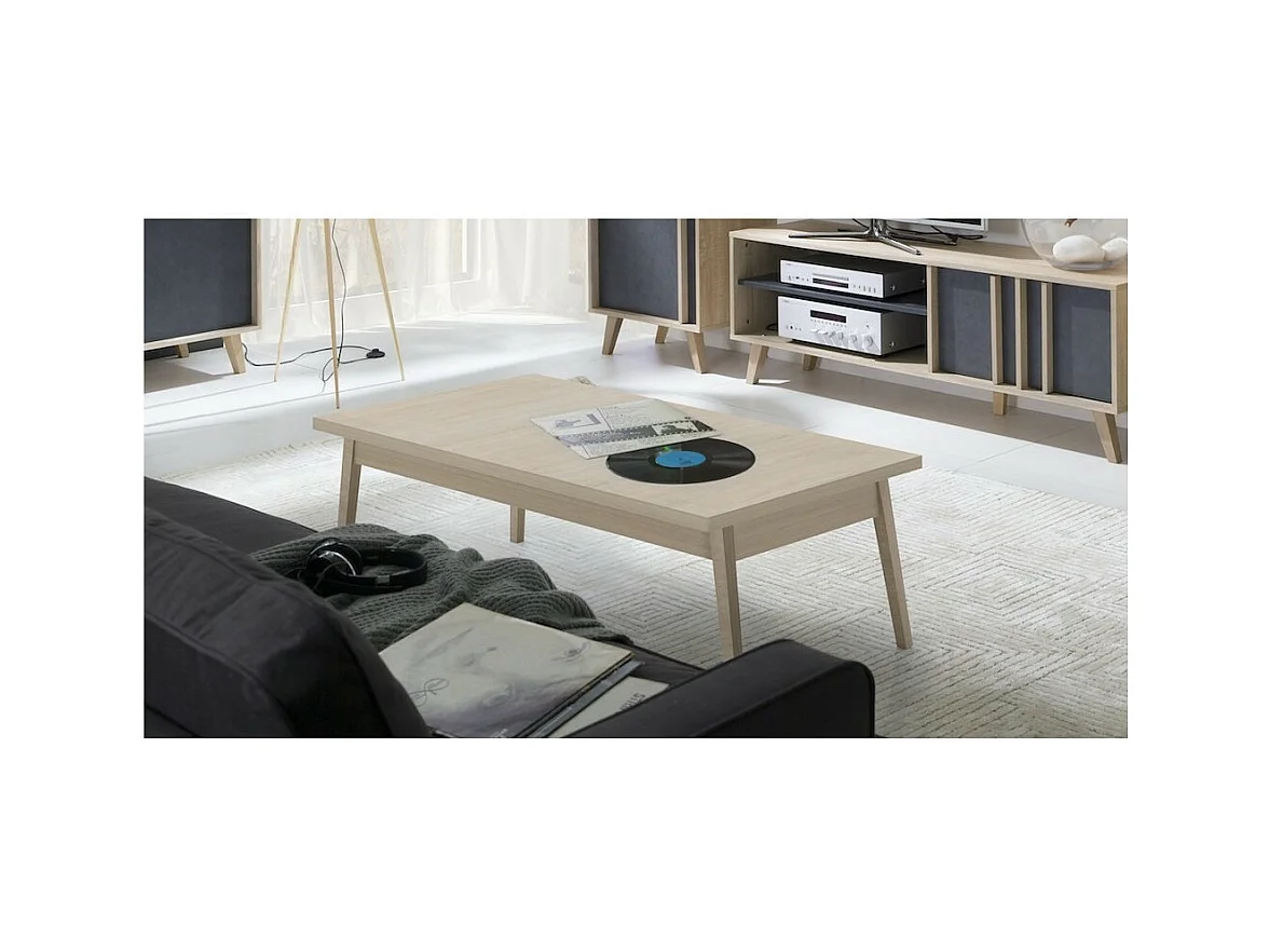 Mesa de centro MALMO cor sonoma. Produto ideal para mobiliar sua sala de estar. Estilo contemporâneo.