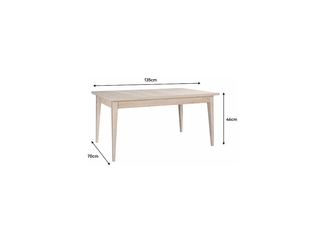 Salontafel MALMO kleur sonoma. Ideaal product om uw woonkamer in te richten. Hedendaagse stijl.