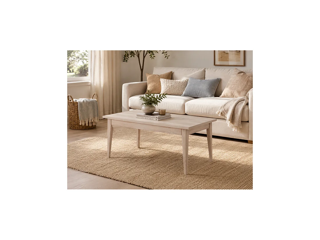Salontafel MALMO kleur sonoma. Ideaal product om uw woonkamer in te richten. Hedendaagse stijl.