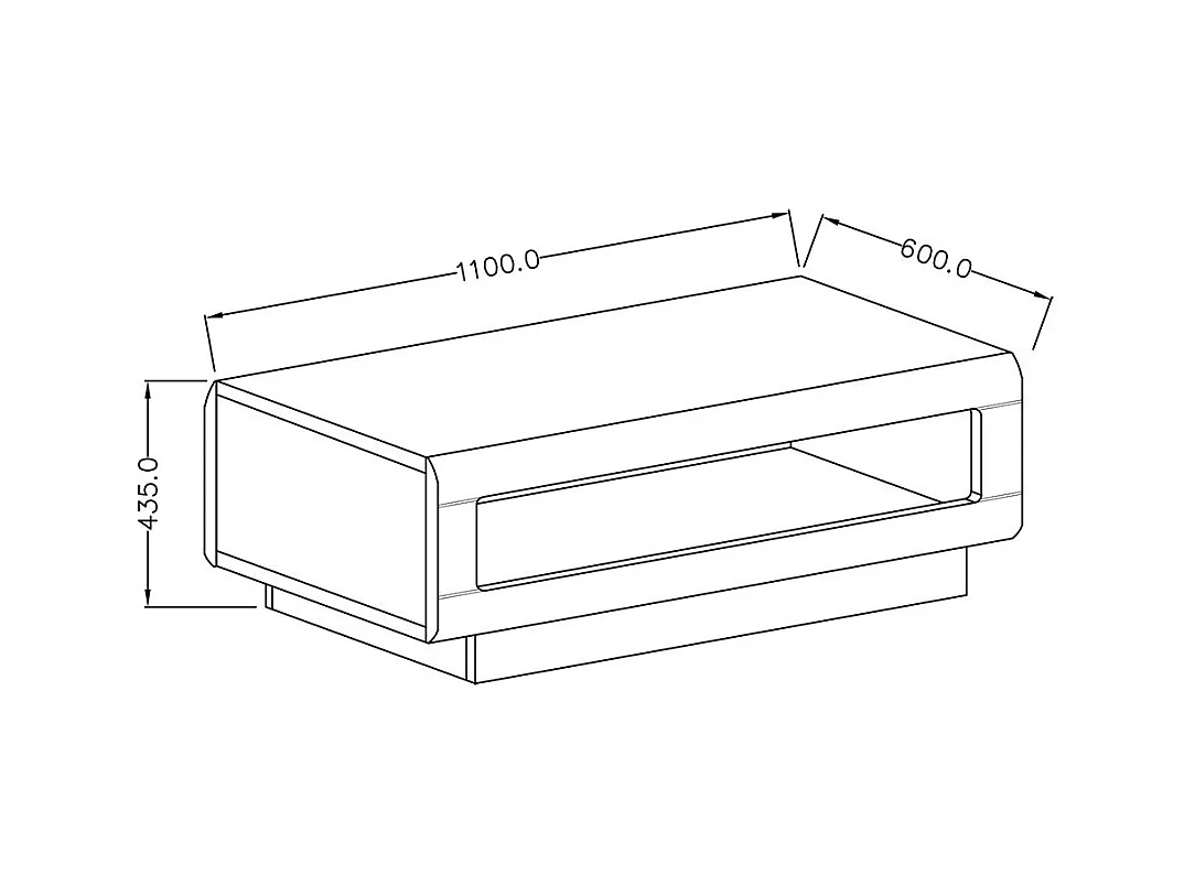 Mesa de centro design da coleção BREDA na cor carvalho. Móvel ideal para a sua sala de estar.