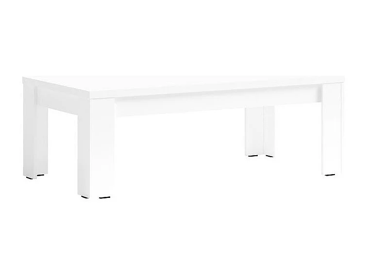 Table Basse FABIO - Blanc Brillant - 135 x 47 x 70 cm