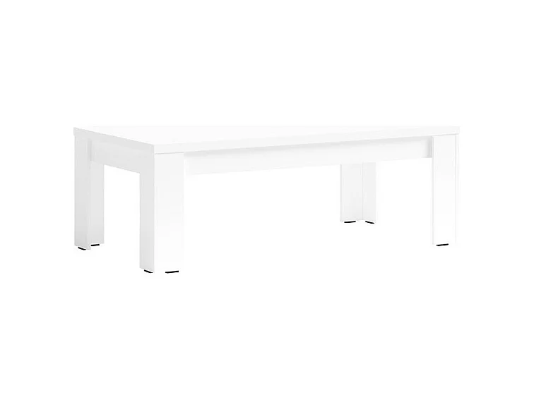 Table Basse FABIO - Blanc Brillant - 135 x 47 x 70 cm