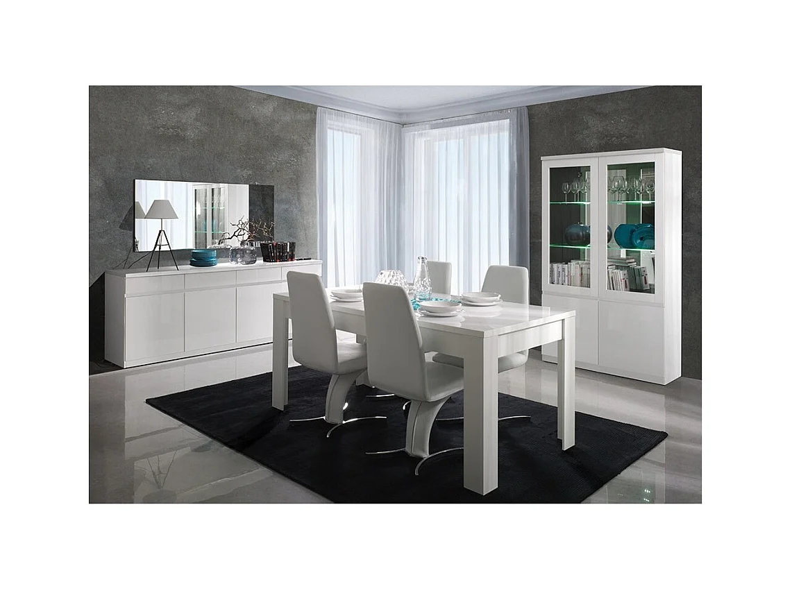 Grand miroir FABIO – Blanc design – L160 x H70 x P4 cm