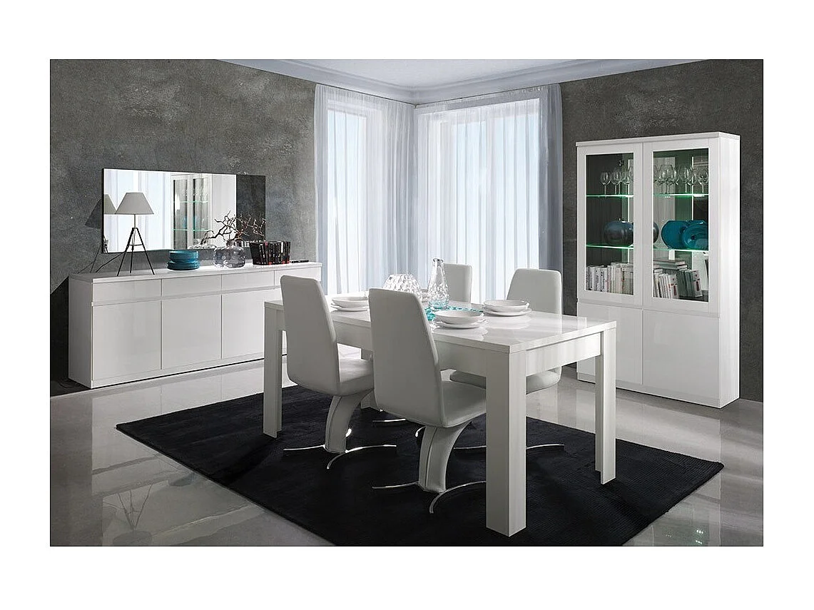 Grand miroir FABIO – Blanc design – L160 x H70 x P4 cm