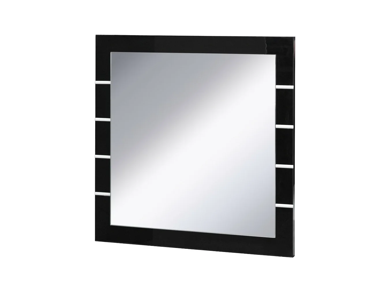 Set van 3 spiegels LINA in glanzend zwart en wit - 60 x 60 cm