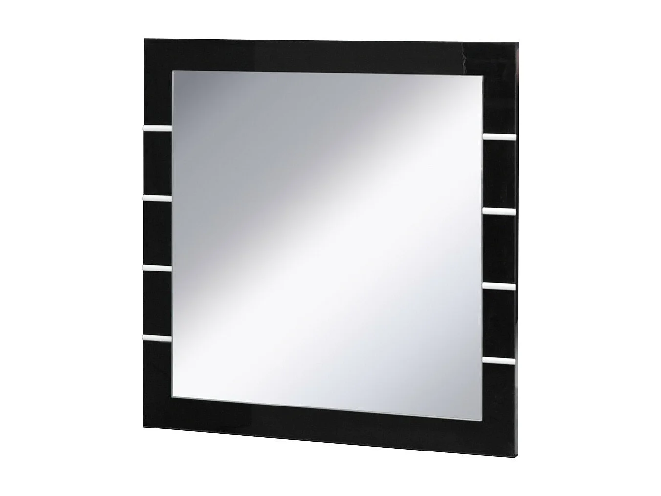 Set van 3 spiegels LINA in glanzend zwart en wit - 60 x 60 cm