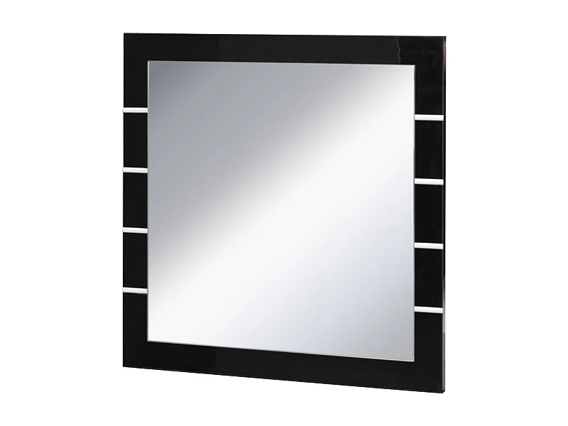 Set van 3 spiegels LINA in glanzend zwart en wit - 60 x 60 cm