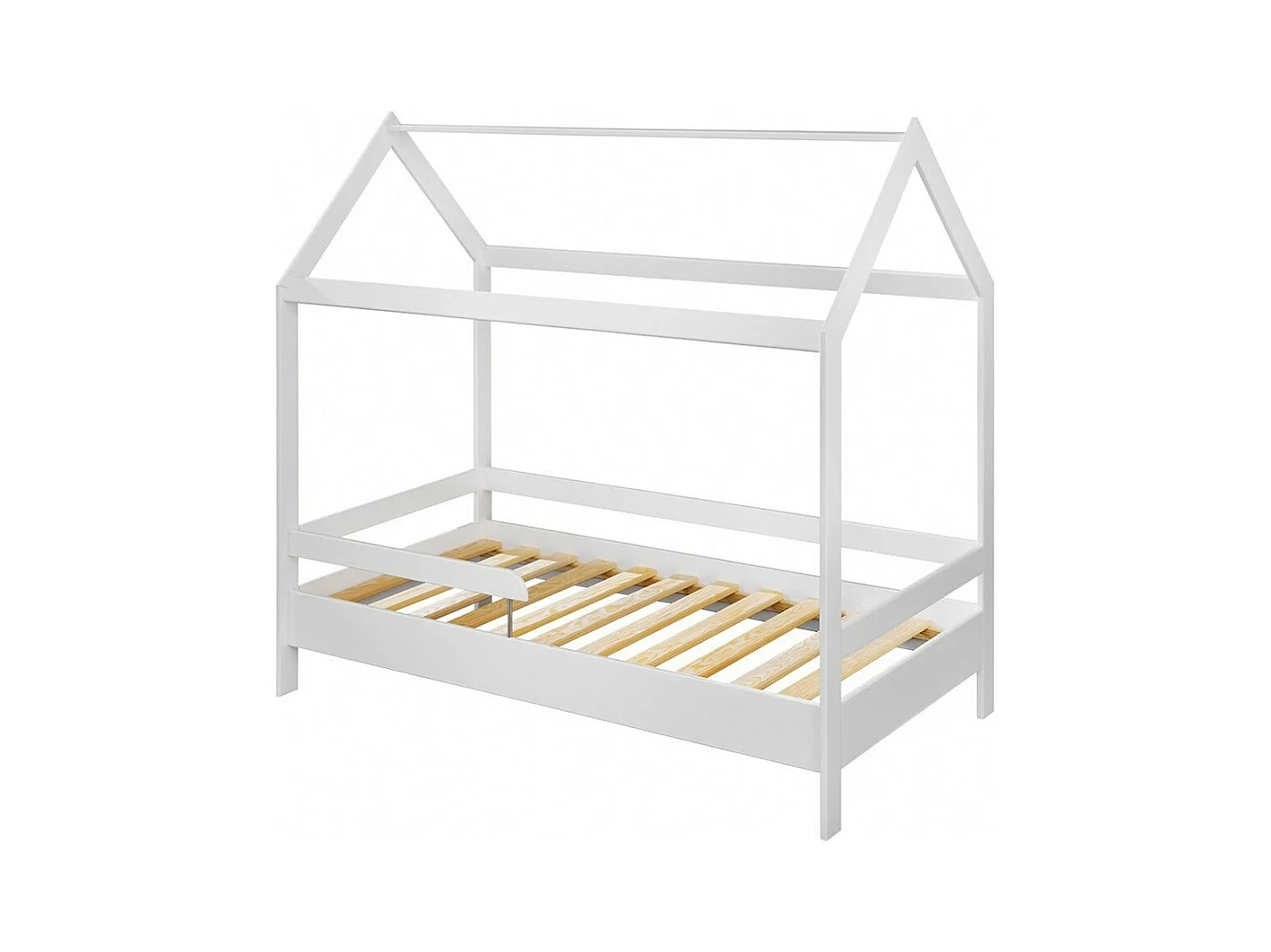 Kinderbed in de vorm van een hut 80x160, collectie MOGWAI, kleur wit.