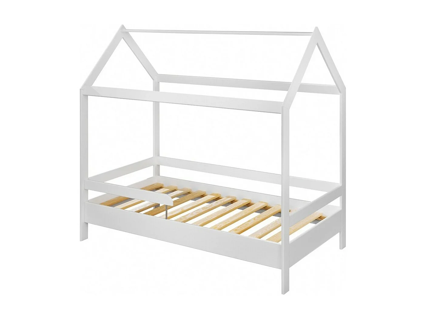 Lit cabane pour enfant 80x160 collection MOGWAI. coloris blanc.
